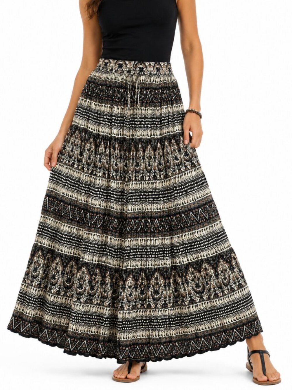 Emanuel Geraldo Cotton Maxi Skirt One Size